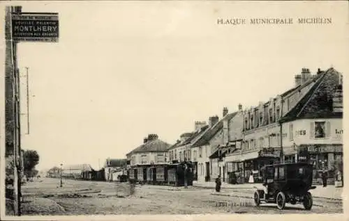 Ak Montlhéry Essonne, Plaque Municipale Michelin