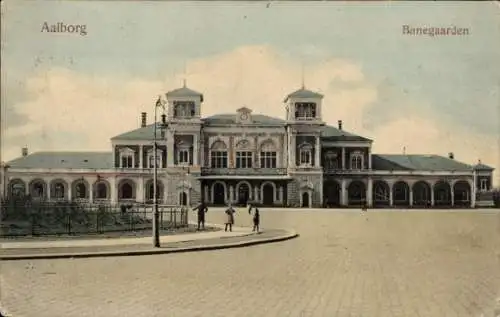 Ak Ålborg Aalborg Dänemark, Bahnhof