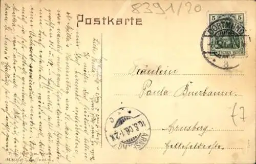 Ak Dortmund im Ruhrgebiet, Kaiser Wilhelm Hain, Kaiser Friedrich Denkmal