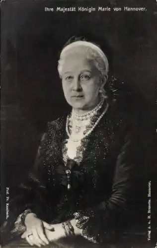 Ak Königin Marie von Hannover, Portrait