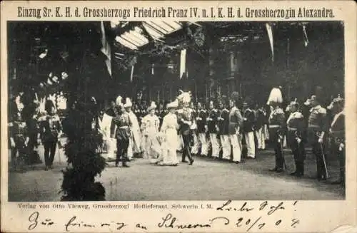 Ak Großherzog Friedrich Franz IV., Großherzogin Alexandra