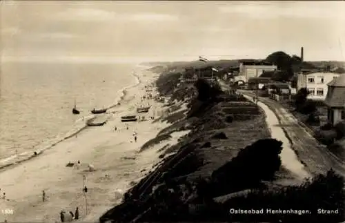 Ak Ustronie Morskie Ostseebad Henkenhagen Pommern, Strand