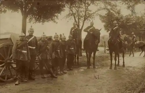 Foto Ak Altes Lager bei Jüterbog in Brandenburg, Feld.-Artillerie Regiment 55
