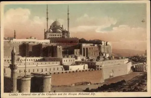 Ak Cairo Kairo Ägypten, Zitadelle und Moschee Mohamed Aly