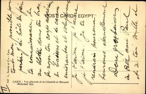 Ak Cairo Kairo Ägypten, Zitadelle und Moschee Mohamed Aly