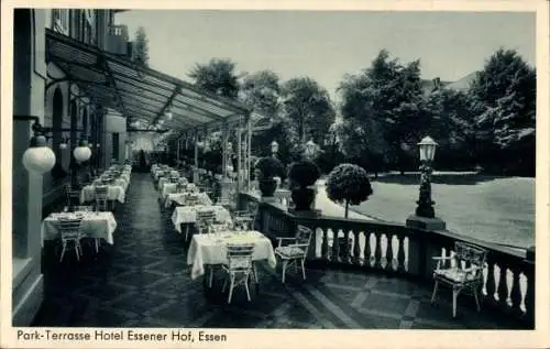 Ak Essen im Ruhrgebiet, Hotel Essener Hof, Park Terrasse