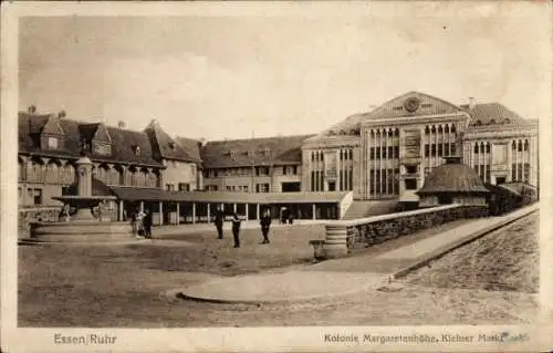 Ak Essen im Ruhrgebiet, Kolonie Margarethenhöhe, Kleiner Markt