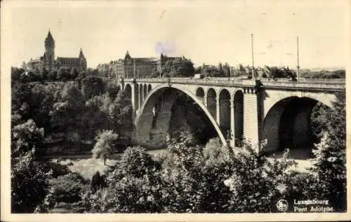 Ak Luxemburg Stadt, Adolph-Brücke