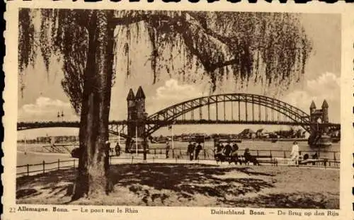 Ak Bonn am Rhein, Rheinbrücke