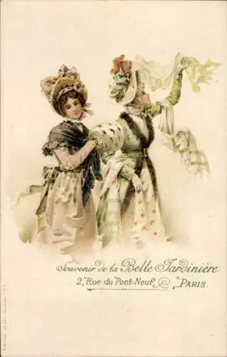 Litho Souvenir de la Belle Jardiniere, Rue du Pont-Neuf, Paris