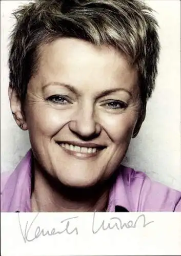 Foto Ak Fraktionsvorsitzende Renate Künast, Bündnis 90 Die Grünen, Autogramm