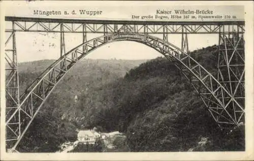 Ak Solingen im Bergischen Land, Müngstener Brücke, Kaiser Wilhelm Brücke