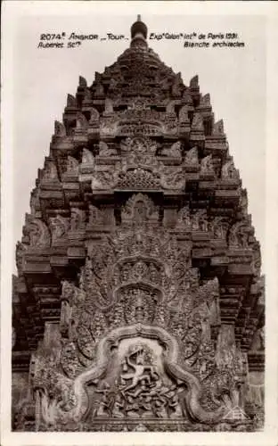 Ak Internationale Kolonialausstellung, Paris 1931, Angkor-Tour