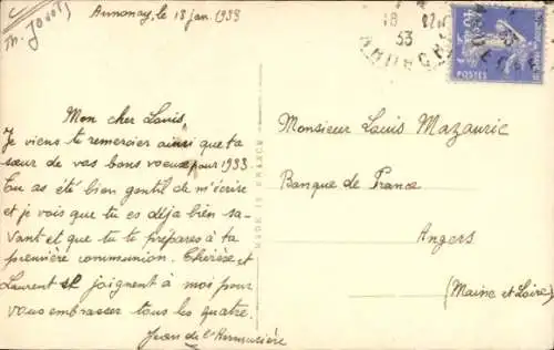 Ak Kind mit einer Spielzeugeisenbahn