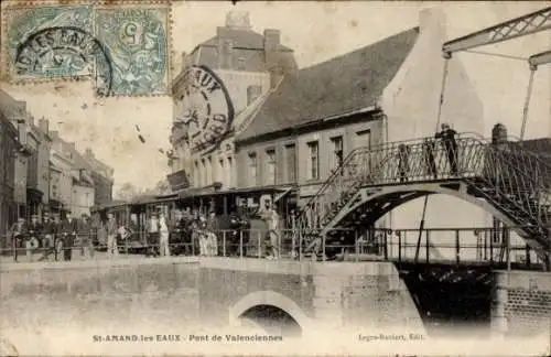 Ak Saint Amand les Eaux Nord, Pont de Valenciennes