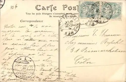 Ak Villers sur Mer Calvados, Rue de Paris-d'Illins