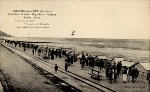 Ak Villers sur Mer Calvados, Strandpromenade