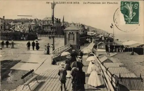 Ak Villers sur Mer Calvados, Promenade des Planches