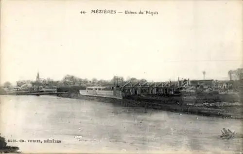 Ak Mézières Ardennes, Usines du Paquis