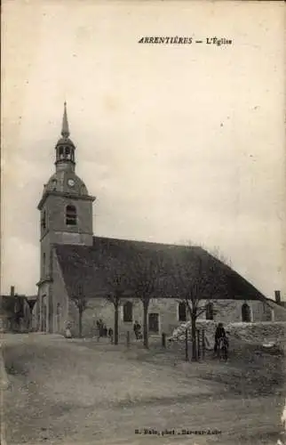 Ak Arrentières Aube, Kirche