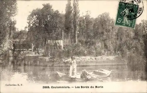 Ak Coulommiers Seine et Marne, les Bords du Morin