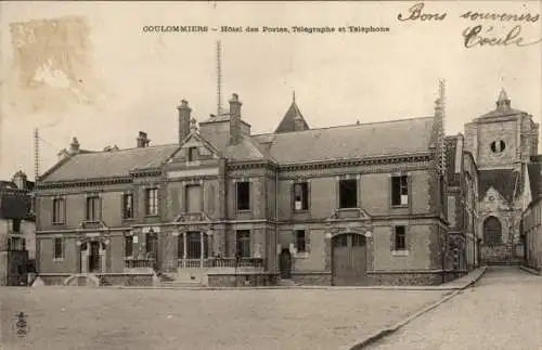 Ak Coulommiers Seine et Marne, Hotel des Postes, Telegraphe et Telephone