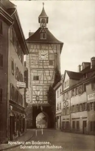 Ak Konstanz am Bodensee, Schnetztor mit Hushaus