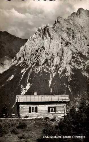 Ak Mittenwald in Oberbayern, Korbinianhütte, Viererspitz