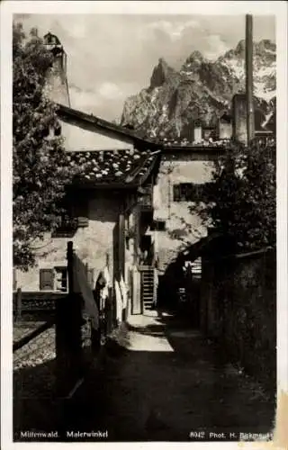 Ak Mittenwald in Oberbayern, Malerwinkel