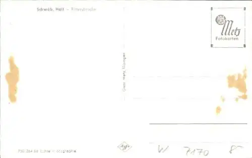 Ak Schwäbisch Hall in Württemberg, Rittersbrücke, Fachwerkhäuser