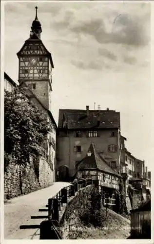 Ak Schwäbisch Hall in Württemberg, Teilansicht, Josenturm