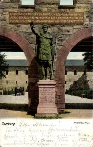 Ak Bad Homburg vor der Höhe Hessen, Römerkastell Kastell Saalburg, Portal, Antoninus Pius