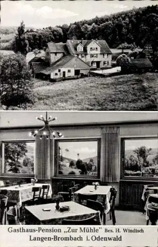 Ak Langenbrombach Langen Brombach Brombachtal im Odenwald, Gasthof Zur Mühle