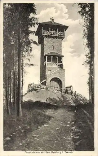 Ak Bad Homburg vor der Höhe im Taunus Hessen, Herzberg, Aussichtsturm