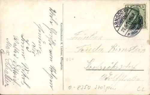 Ak Stolpen in Sachsen, Burg, Eingang, Gedicht Der Coselturm