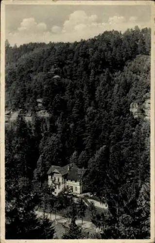 Ak Kirnitzschtal Bad Schandau Sächsische Schweiz, Hotel und Pension Waldhaus