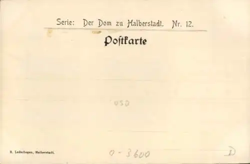 Ak Halberstadt am Harz, Dom, Kreuzgang