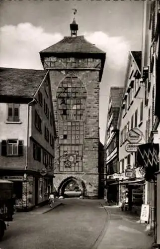 Ak Reutlingen in Württemberg, Katharinenstraße mit Tübinger Tor, Geschäfte