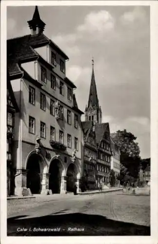 Ak Calw im Schwarzwald, Rathaus