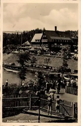 Ak Kriebstein Sachsen, Zschopau Talsperre, Gaststätte Talsperre