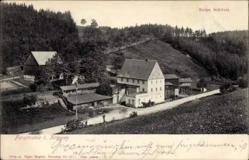 Ak Krippen Bad Schandau Sächsische Schweiz, Restaurant zur Forstmühle