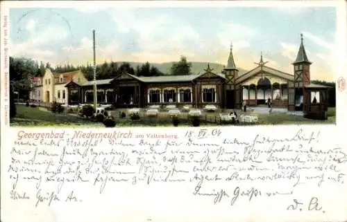 Ak Niederneukirch Neukirch in der Lausitz, Georgenbad, Valtenberg