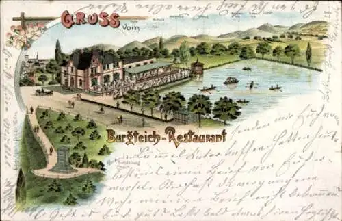 Litho Zittau in Sachsen, Burgteich Restaurant