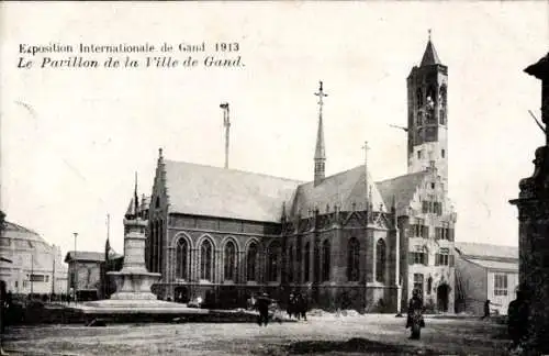 Ak Gent Gent Ostflandern, Internationale Ausstellung 1913, Pavillon der Stadt Gent