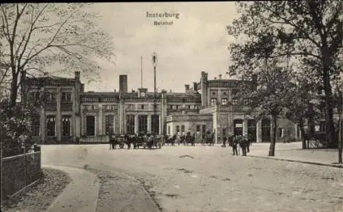 Ak Tschernjachowsk Insterburg Ostpreußen, Bahnhof