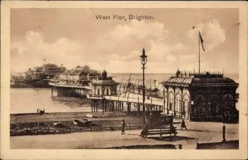 Ak Brighton East Sussex England, West Pier