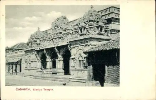 Ak Colombo Ceylon Sri Lanka, Hindutempel
