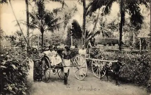 Ak Colombo Ceylon Sri Lanka, Rikschafahrer