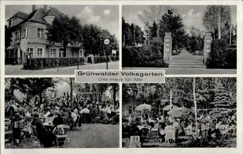 Ak Grünwald bei München, Partie aus dem Volksgarten