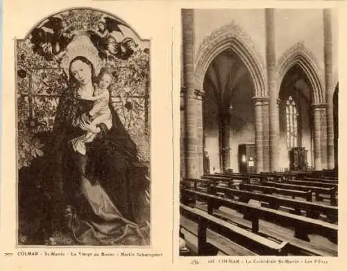 Set von 10 Ak zusammenhängend Colmar Kolmar, La Cathedrale St. Martin